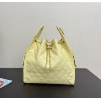 Promotional Chanel 25 Grained Calfskin Medium Handbag AS5311 Light Yellow 2025