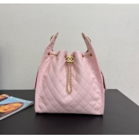 Super Quality Chanel 25 Grained Calfskin Medium Handbag AS5311 Light Pink 2025