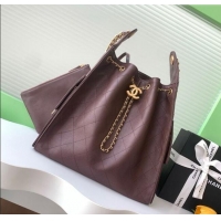 Top Quality Chanel 25 Medium Handbag AS5311 AS5311 Dark Brown 2025