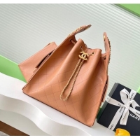 Unique Grade Chanel 25 Grained Calfskin Medium Handbag AS5311 Light Brown 2025