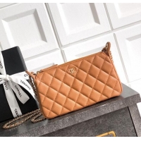 Most Popular Chanel Grained Calfskin Hobo Bag CH081101 Clay Brown 2025