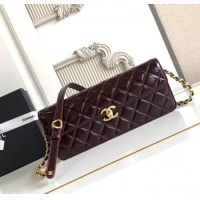 Top Grade Chanel Patent Lambskin Large Flap Bag AS5642 Dark Brown 2025