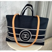 Top Grade Chanel Denim Large Shopping Bag A92241 Blue 2025