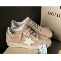 Durable Golden Goose Ball Star in nude pink suede and strass with leather star and metallic heel tab 0711001