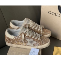 Most Popular Golden Goose Women’s Super-Star in rosegold glitters 0711007