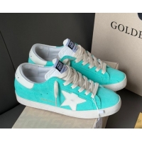 Good Looking Golden Goose Women’s Super-Star in bright green suede 0711008