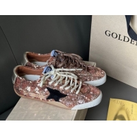 Feminine Golden Goose Women's True-Star in metallic pink sequins 0711015