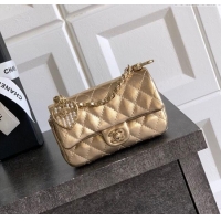Top Grade Chanel Lambskin Classic Mini Bag with hook and Heart Charm AP4760 Gold 2025
