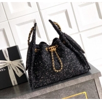 Well Crafted Chanel 25 Tweed Small Handbag AS5293 Black 2025