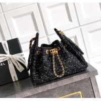 Affordable Price Chanel 25 Mini Hobo Handbag in Tweed AS5631 Black 2025
