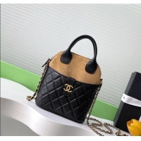 Top Design Chanel Suede & Lambskin Clutch with Chain AP4742 Black/Brown 2025