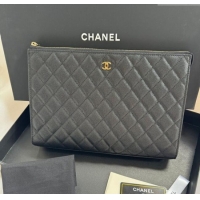 Grade Design Chanel Grained Calfskin Pouch AP4419 Black 2025