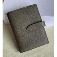 Original Cheap Well Crafted Celine Grained Calfskin Medium Strap Multifunction Wallet CE0201 Dark Grey