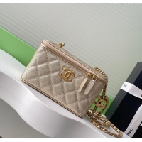 Top Quality Chanel Grainy Calfskin Large Vanity with CC Chain AP3940 Gold 2025