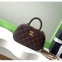 Traditional Specials Chanel Calfskin Mini Bowling Bag AS5572 Brown 2025