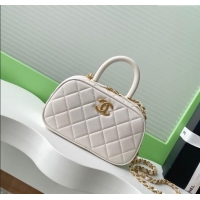 Traditional Specials Chanel Calfskin Mini Bowling Bag AS5572 White 2025