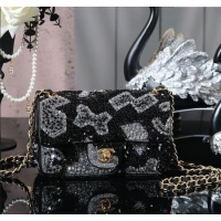 Well Crafted Chanel Sequins Mini Classic Flap Bag A69900 Black 2025