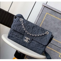 Buy Cheap Chanel Quilted Denim Small Flap Bag CH081303 Dark Blue 2025
