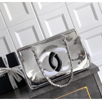 Luxury Classic Chanel Maxi CC Shopping Bag CH081304 Silver 2025