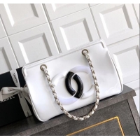 Top Design Chanel Maxi CC Shopping Bag CH081304 White 2025