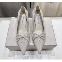 Pretty Style Jimmy Choo Scarlett 50 Pumps in Elaphe Print Leather White 071904