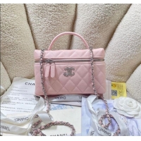 Spot Discount Chanel Shiny Grained Calfskin Vanity with Chain and Star AP4854 Light Pink 2025