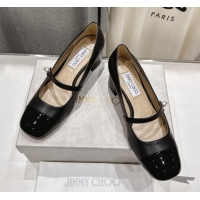Grade Quality Jimmy Choo Elisa 45 Pumps in Nappa leather & Patent Leather Black 5071920