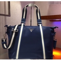Reasonable Price Prada Mens Nylon Top Handle Bag PR2096 Blue 2025