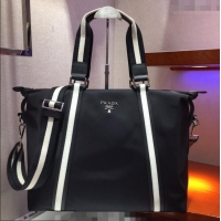 Best Price Prada Mens Nylon Top Handle Bag PR2096 Black 2025