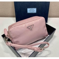 Top Quality Prada Small Re-Nylon pouch 1NS021 Light Pink 2025
