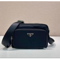 Buy Fashionable Prada Mens Small Re-Nylon and Saffiano leather shoulder bag 2VH190 Black 2025