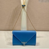 Top Grade Prada Saffiano leather mini-bag 1BP051 Blue 2025