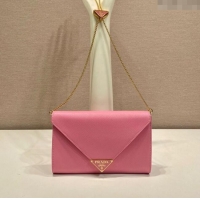 Popular Style Prada Saffiano leather mini-bag 1BP051 Pink 2025