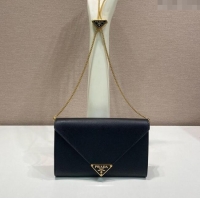Famous Brand Prada Saffiano leather mini-bag 1BP051 Black 2025