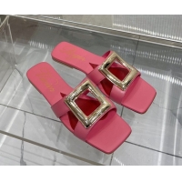 Unique Style Roger Vivier Viv' by the Sea Mules in Calfskin Pink 5073118