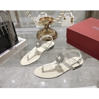 Popular Style Roger Vivier Viv' by the Sea Sandals in Calfskin White 5080109