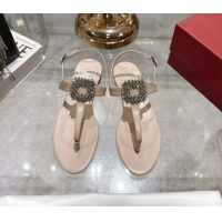 Most Popular Roger Vivier Viv' by the Sea Sandals in Calfskin Beige 5080111