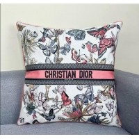 Inexpensive Dior Embroidered Cotton Square Pillow 50x50cm D060712 2025