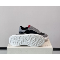 Sumptuous Alexander McQueen Oversized Sneakers in Calfskin Leather AM01 Black/Grey 5081501