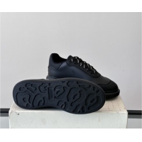 Top Grade Alexander McQueen Oversized Sneakers in Calfskin Leather AM02 Black 5081502