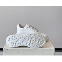 Best Product Alexander McQueen Oversized Sneakers in Calfskin Leather AM03 White 5081503