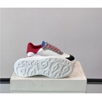 Purchase Alexander McQueen Oversized Sneakers in Calfskin Leather AM15 White/Black/Red 5081902