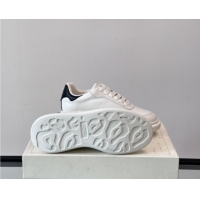 Crafted Alexander McQueen Oversized Sneakers in Calfskin Leather AM17 White/Black 5081904