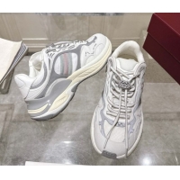 Low Cost Gucci 2.0 Sneakers in Mesh and Leather Grey/White 816489