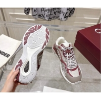 Top Grade Gucci 2.0 Sneakers in Mesh and Leather Grey/Ancora Red 2025 816489