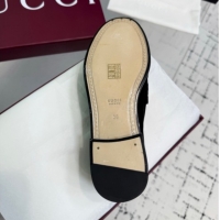 Shop Duplicate Gucci Gigi Loafers in Suede with Horsebit Black 832633