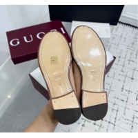 Pretty Style Gucci Gigi Loafers in Suede with Horsebit Nude Pink 2025 832633