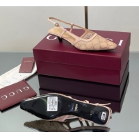 Purchase Gucci GG Mesh and Patent Leather Slingback Pumps 3.5cm Nude 2025 840728