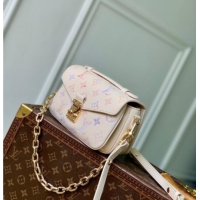 Best Price Louis Vuitton Pochette Metis East West Bag in Dream Cream Embossed Leather M25682 2025