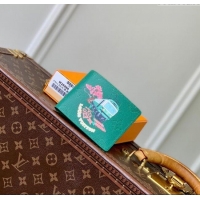 Most Popular Louis Vuitton Slender Wallet in Printed Monogram Canvas M25986 Green 2025